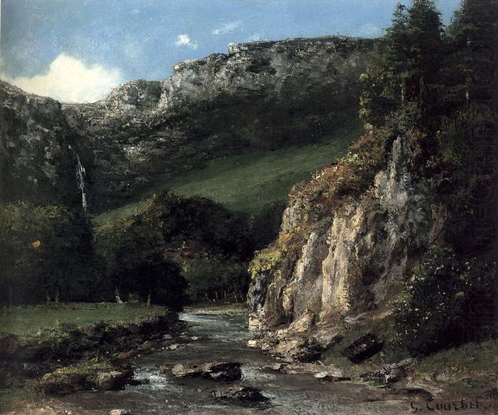 Gustave Courbet Stream in the Jura Mountains china oil painting image